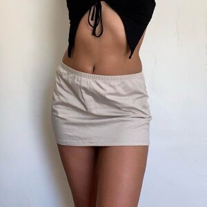 Motel Cream Mini Skirt